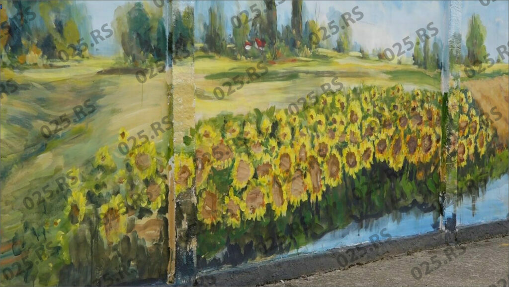 Suncokret na muralu