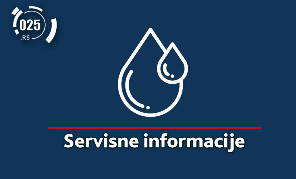 servisna informacija - voda