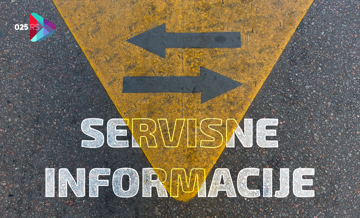 servisne informacije-radovi na putu