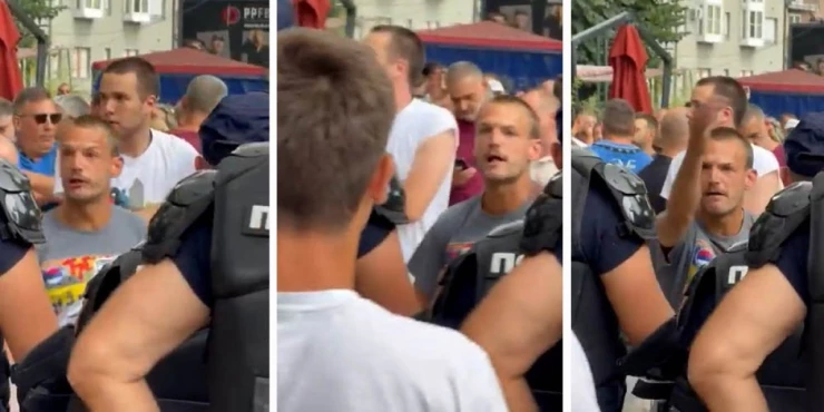 Isplivao novi snimak divljaštva! Pogledajte kako se siledžija koji je kamenicom zamalo ubio snimatelja RTS ponaša pred policijom (VIDEO)
