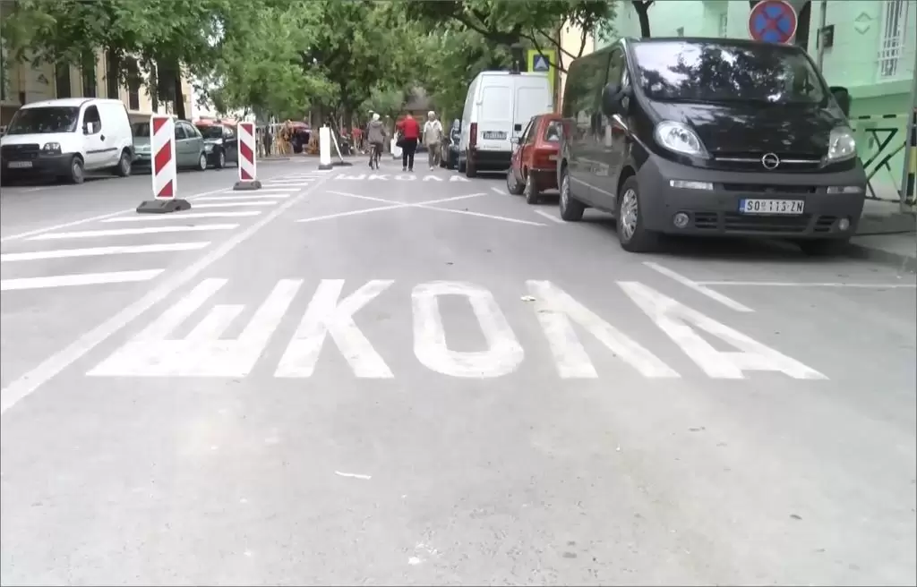 Signalizacija na asfaltu u Somboru