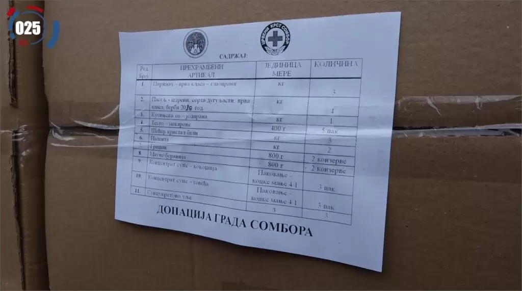 Donacija grada Sombora