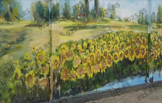 Suncokret na muralu