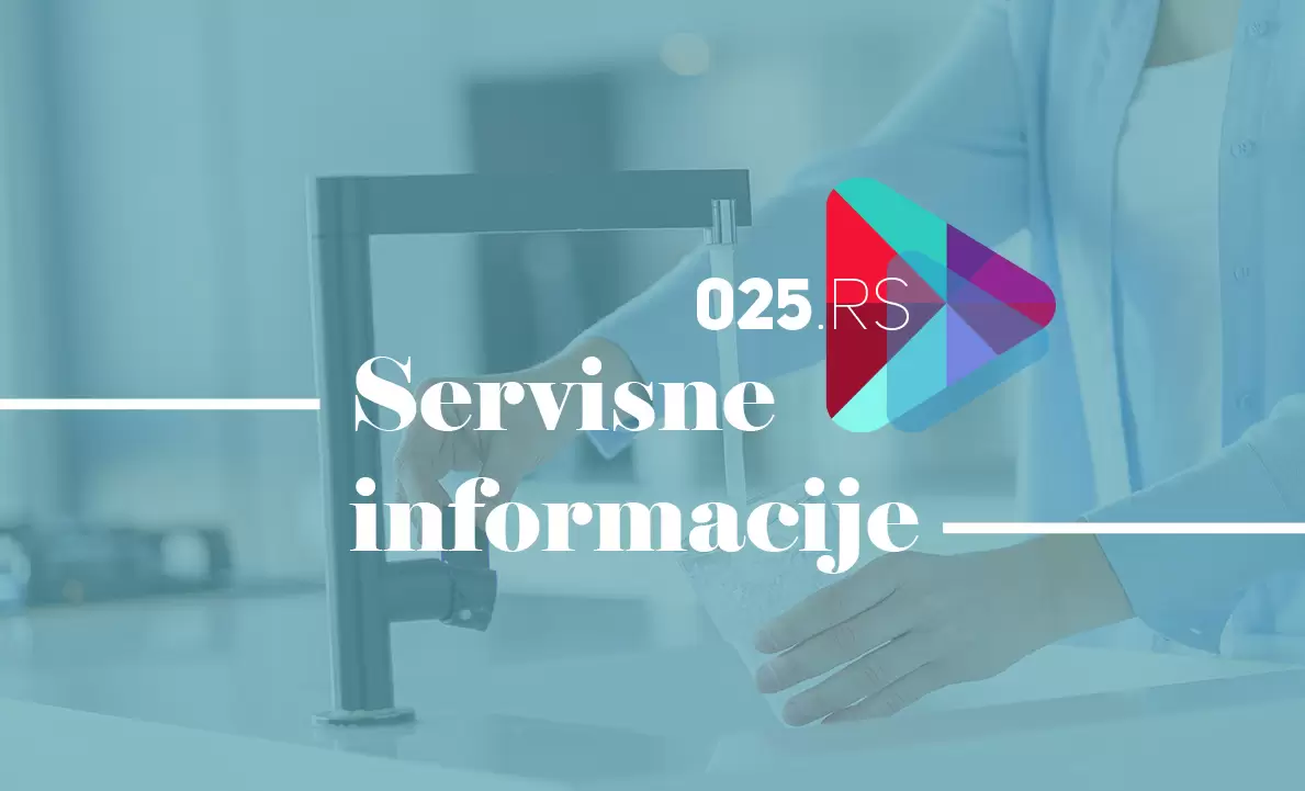 servisna informacija - isključenje vode