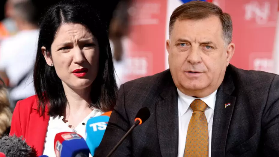 Jelena Trivić i Milorad Dodik