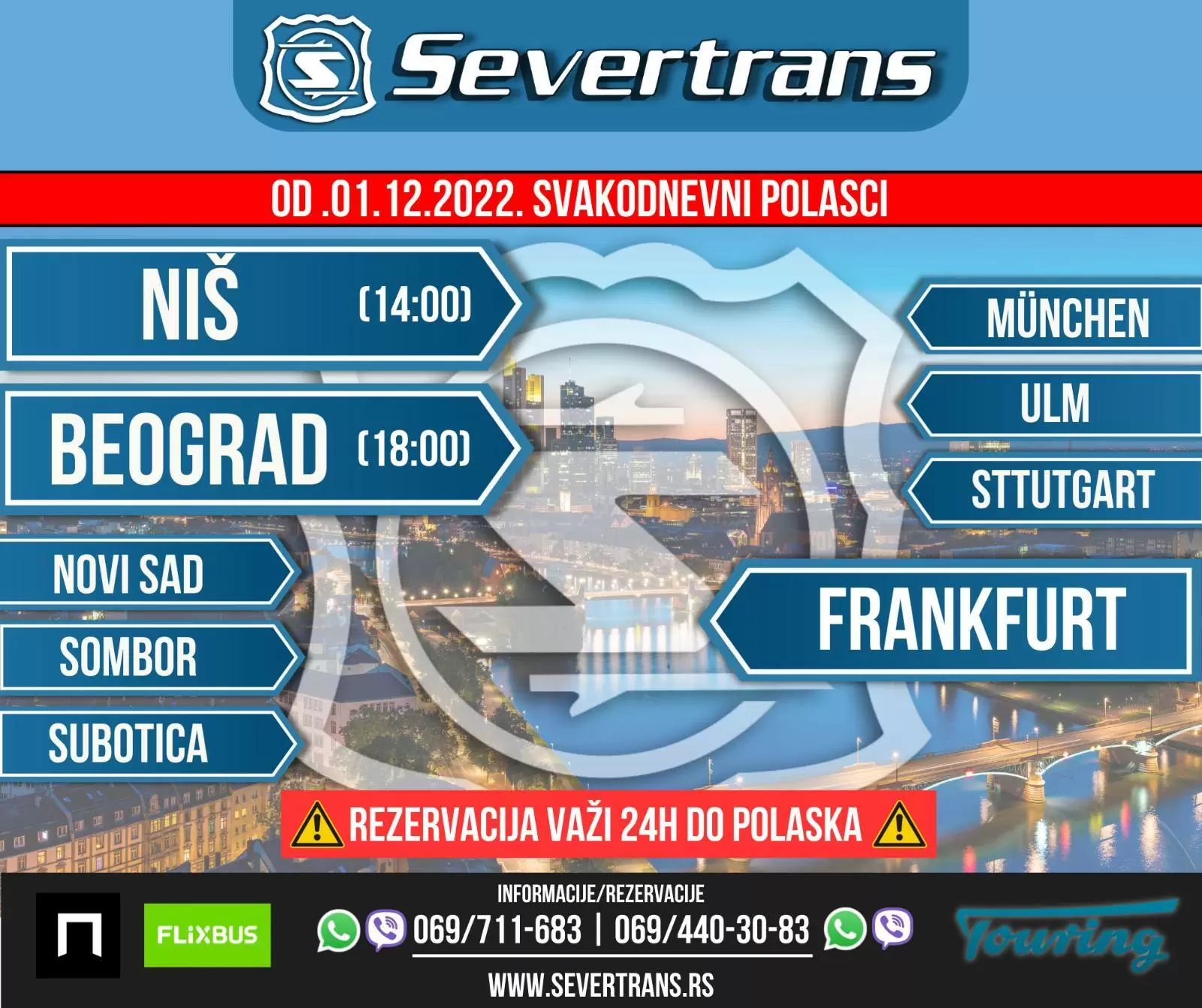 Severtrans - raspored 