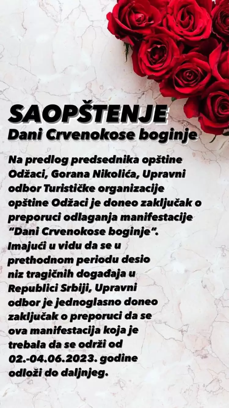 Manifestacija - odlaganje