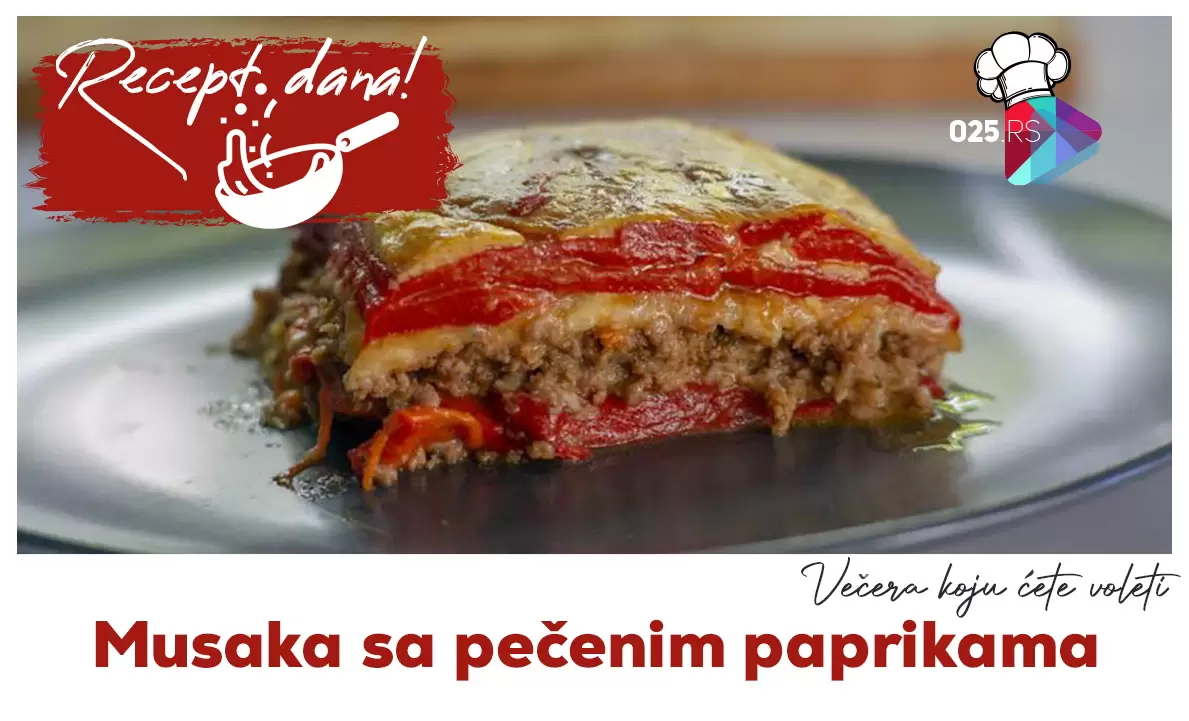 Musaka sa pečenim paprikama