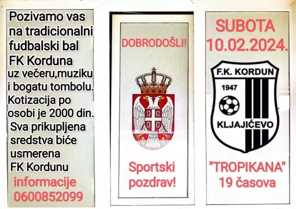 „Crno-belo veče“ 10. februara u Kljajićevu