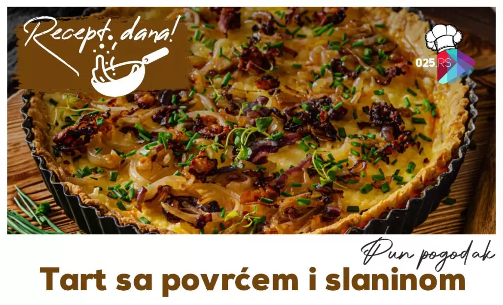 Tart sa povrćem i slaninom