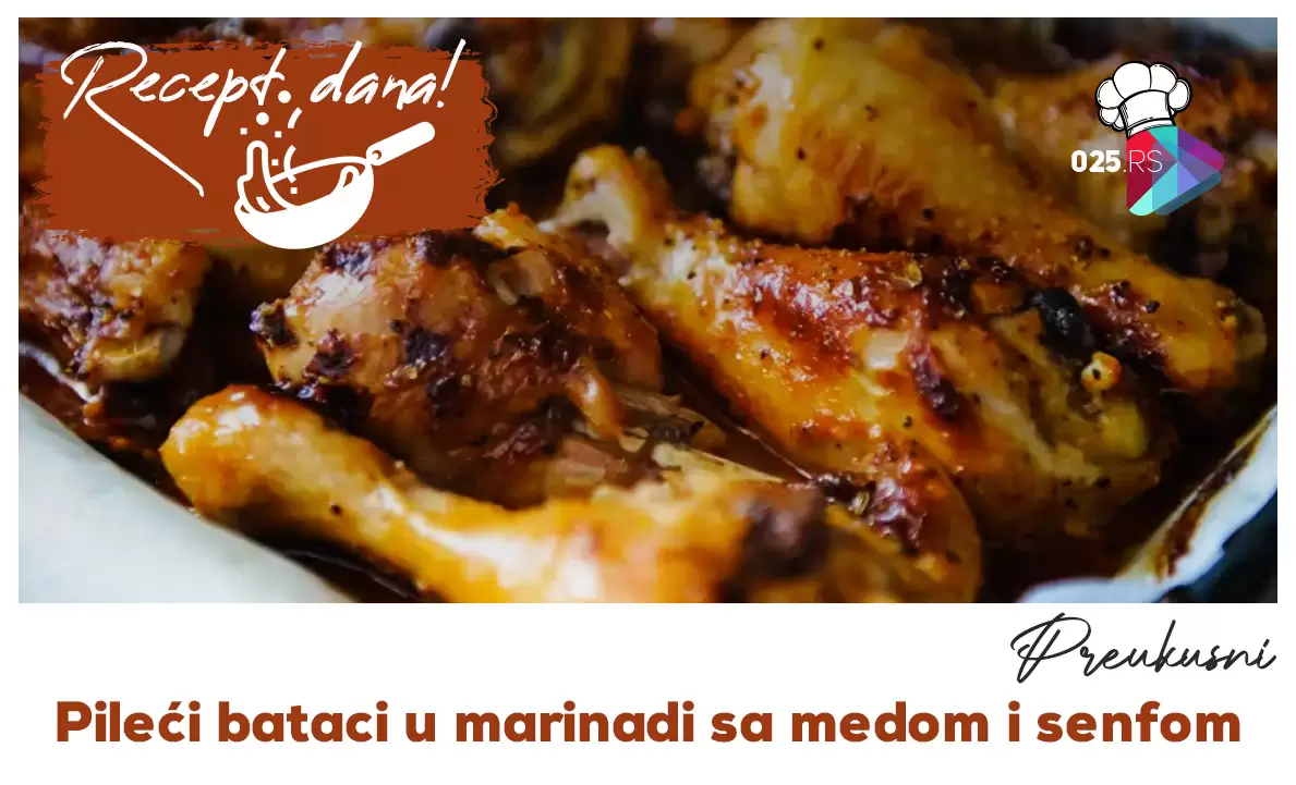 Pileći bataci u marinadi sa medom i senfom