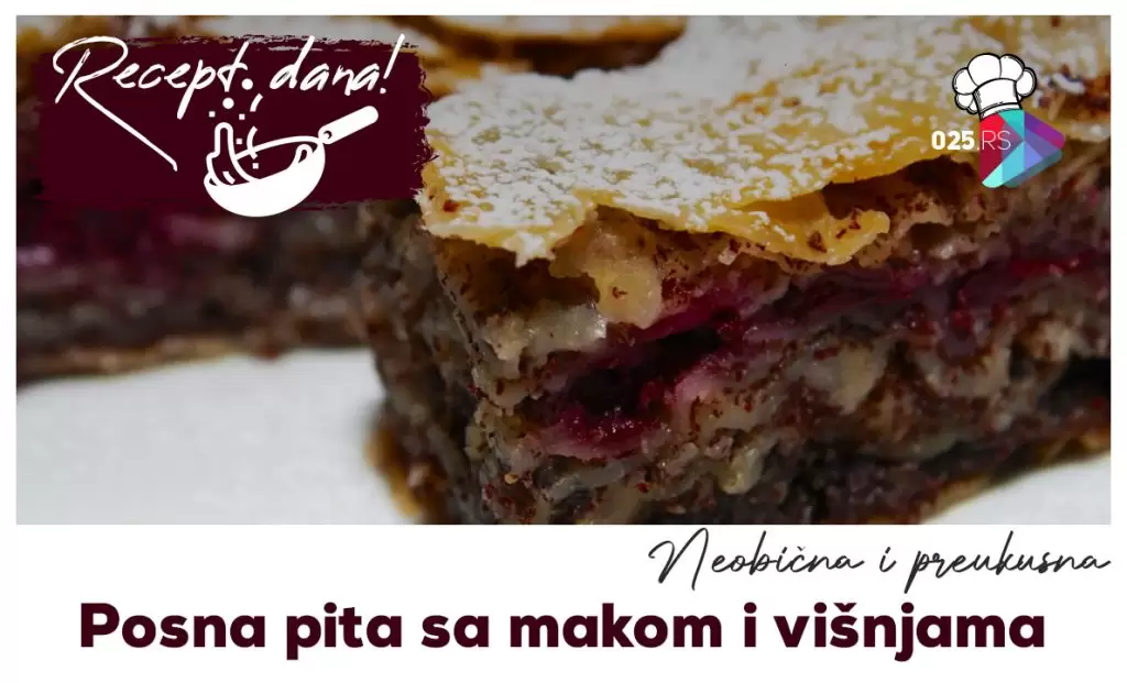 Posna pita sa makom i višnjama