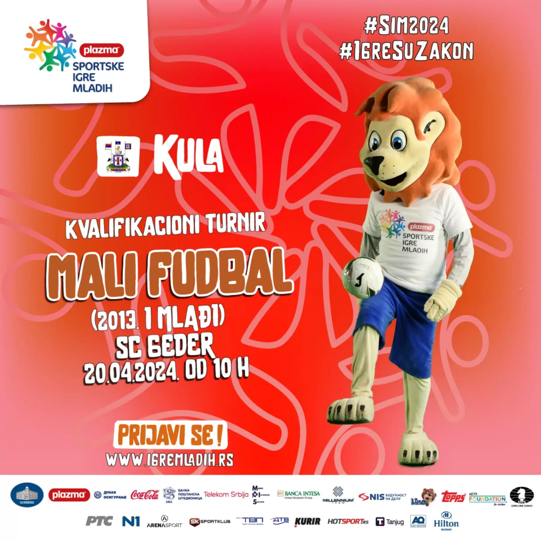 Turnir u malom fudbalu za dečake i devojčice 20. aprila