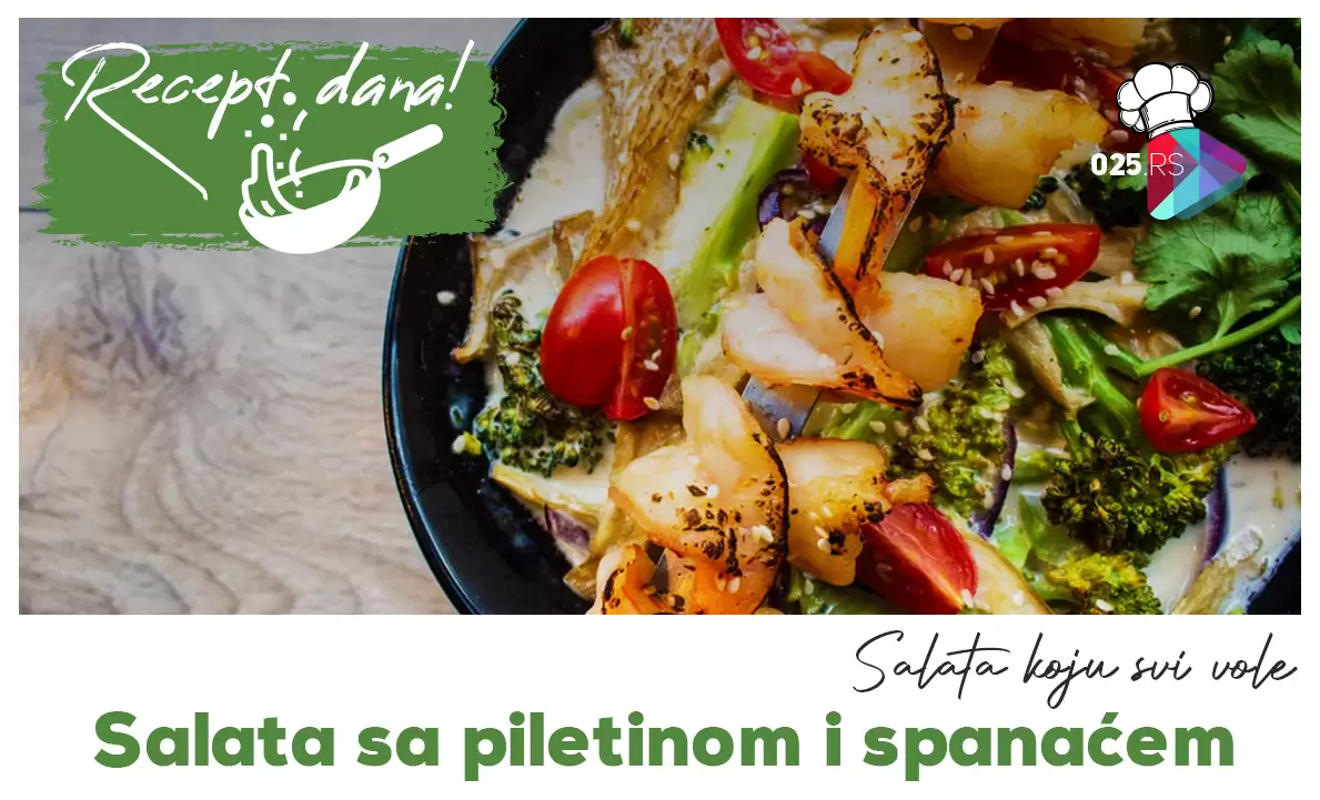 Salata sa piletinom i spanaćem