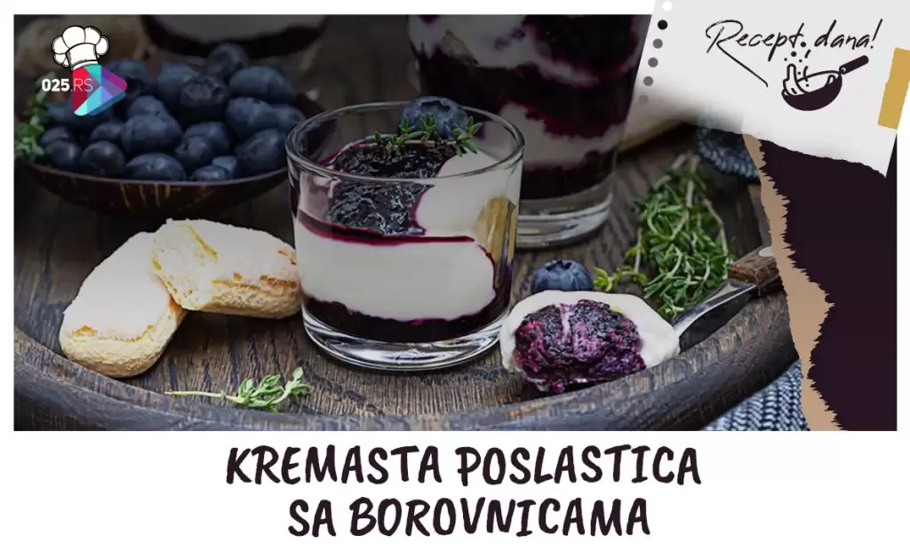 Kremasta poslastica sa borovnicama