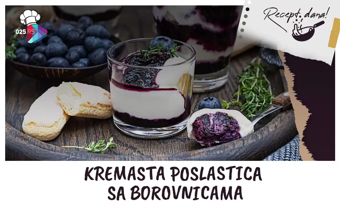 Kremasta poslastica sa borovnicama