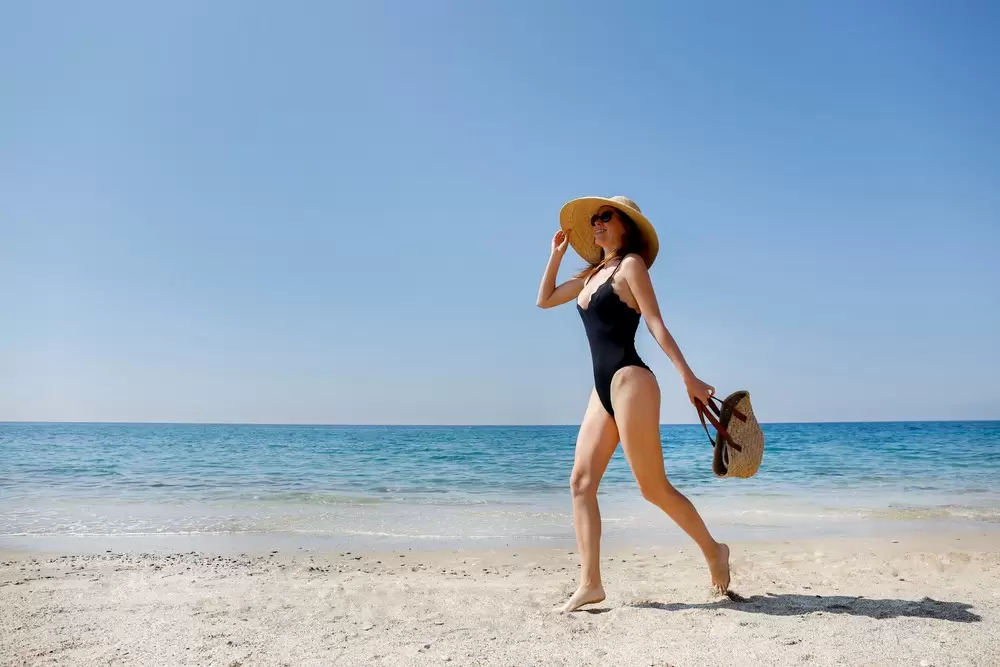 žena plaža