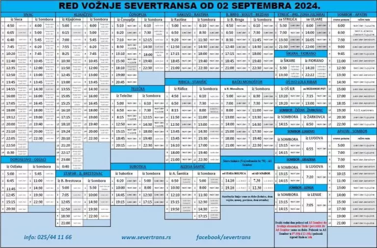 „Severtrans“ objavio novi red vožnje