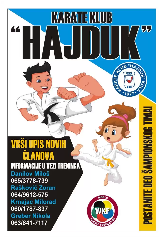 U toku upis novih članova u KK „Hajduk“ Kula