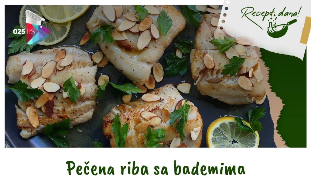 Pečena riba sa bademima